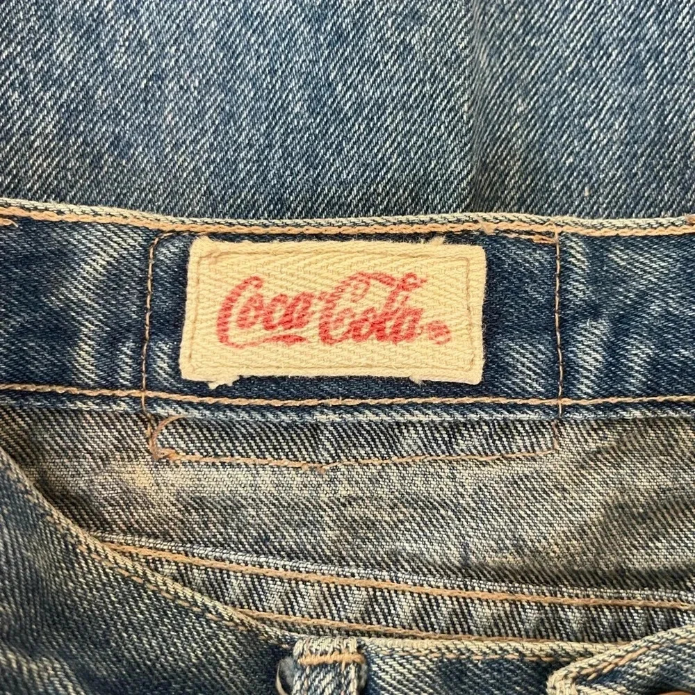 Women’s Vintage 1986 Coca Cola medium wash high rise straight Jeans Size 10 - Picture 4 of 5